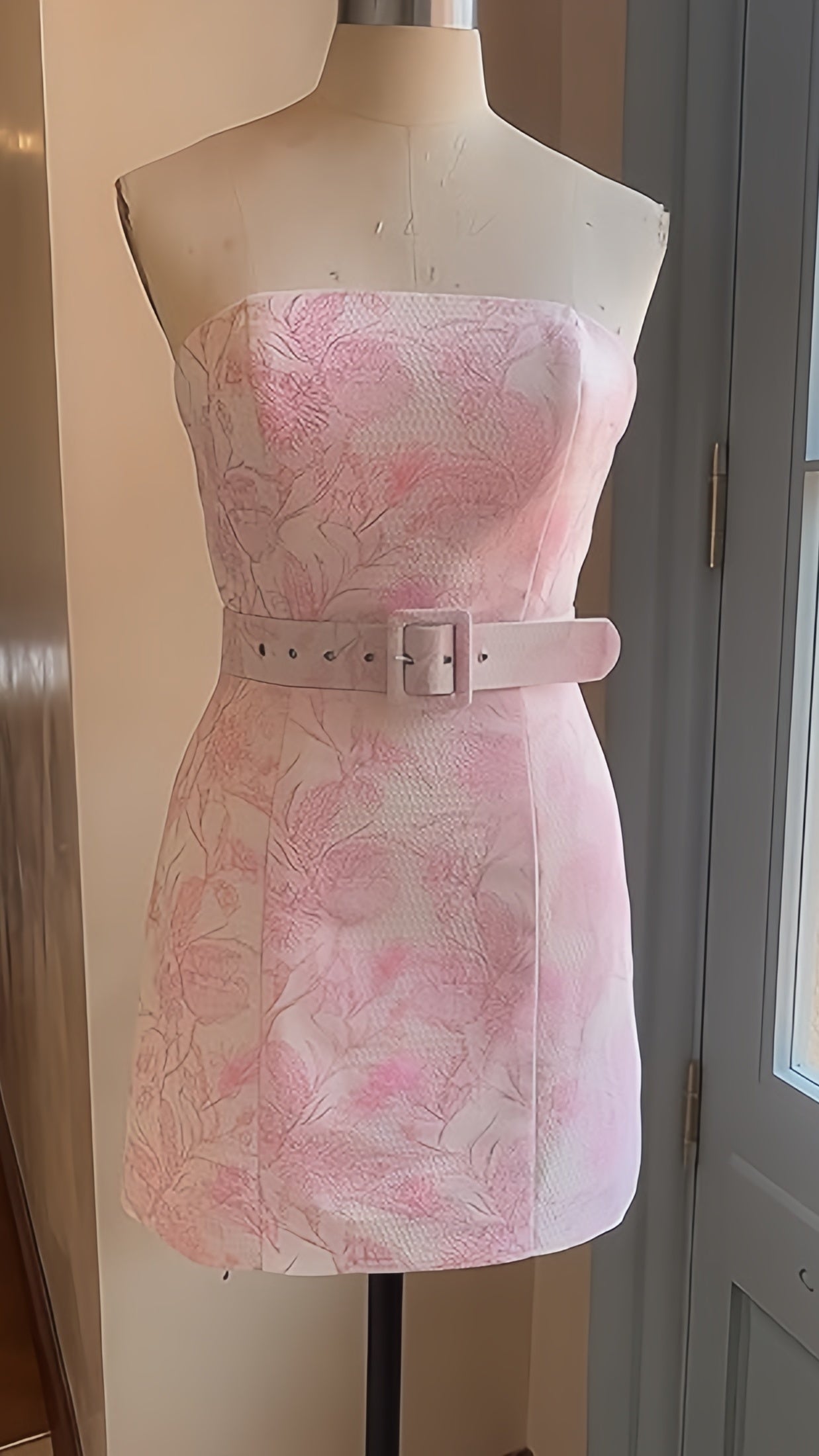 Summer Floral Homecoming Dresses Lace Up Back Short Prom Dress, LTP3937