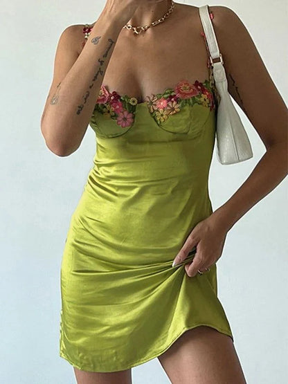 Summer Floral Spaghetti Straps Homecoming Dresses Mini Celebrity Dress