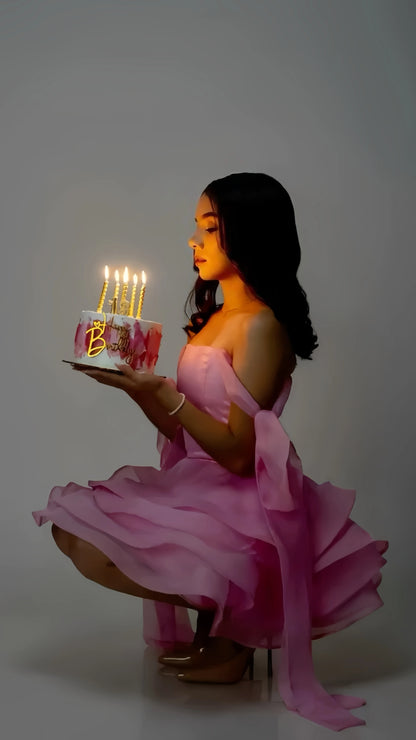 Sweet Birthday Party Dresses Off The Shoulder Pink Chiffon Mini Short Formal 8th Grade Homecoming Dresses Summer Middle School Hoco Dress Homecoming Outfits Celebration Outfit ,LTP3845