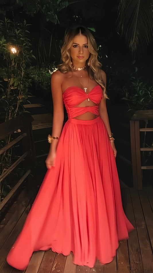 Sweetheart A-Line Chiffon Long Evening Party Dress, Formal Prom Dresses, LTP3442