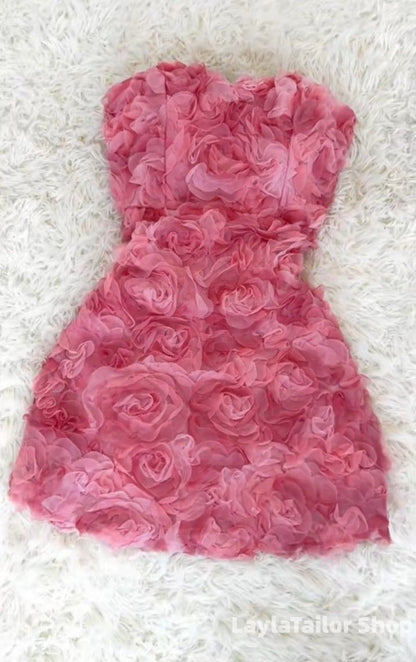 Sweetheart 3D Floral Bodycon Homecoming Dresses