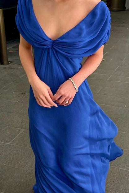 Sweety A Line V Neck Pink Long Prom Dress with Ruffles