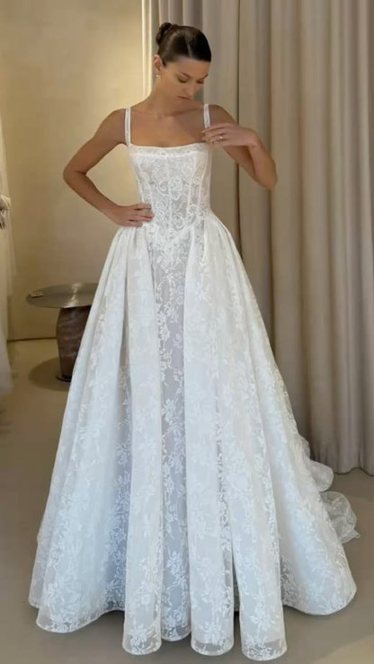 Trends Wedding Dresses Lace Bridal Dress A-Line Wedding Gown,LTP3645