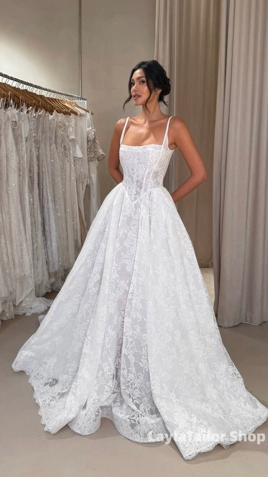 Trends Wedding Dresses Lace Bridal Dress A-Line Wedding Gown,LTP3645