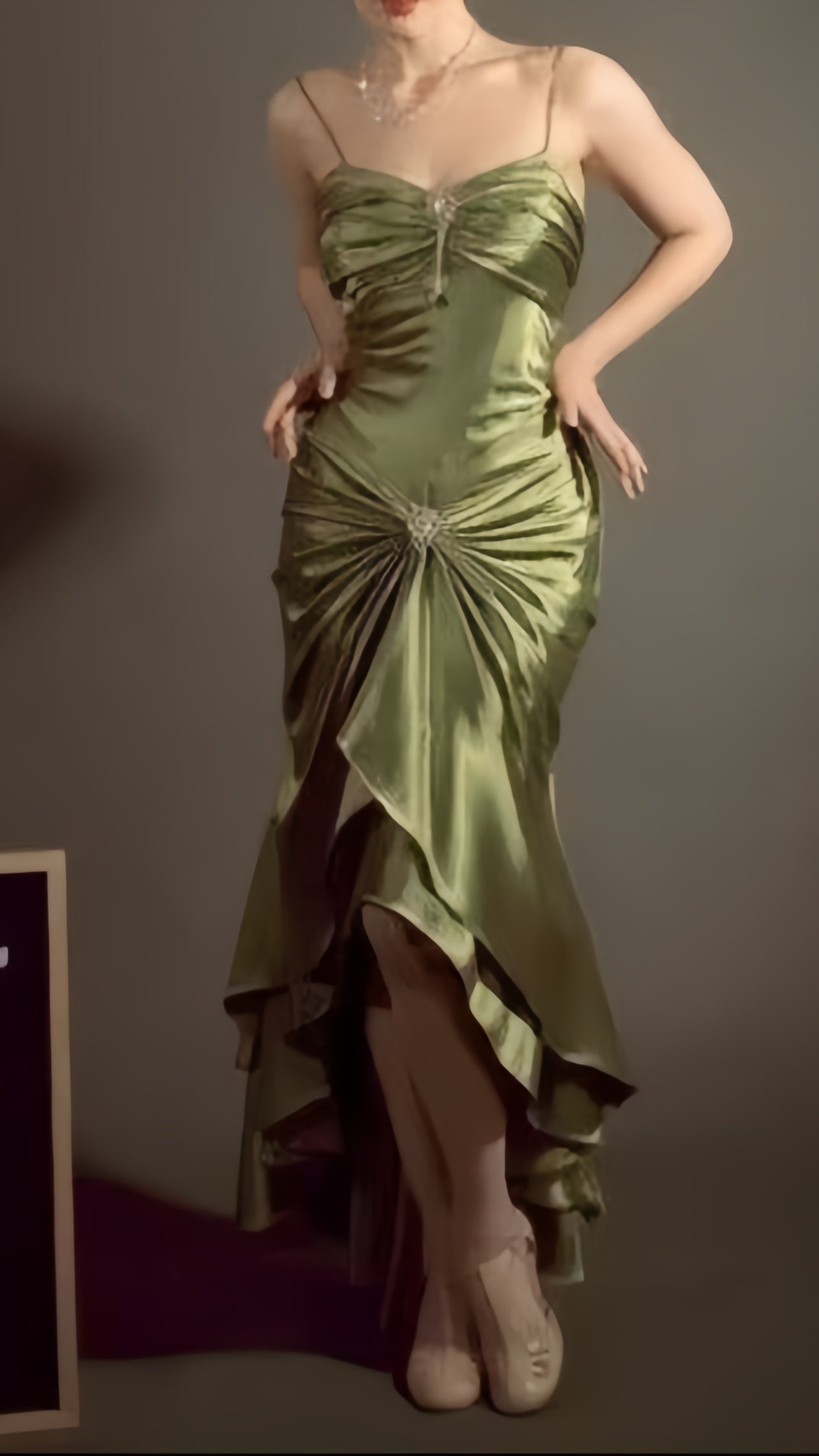 Vintage 90's Party Dance Dresses Classic Rutched Senior Prom Dress,LTP4307