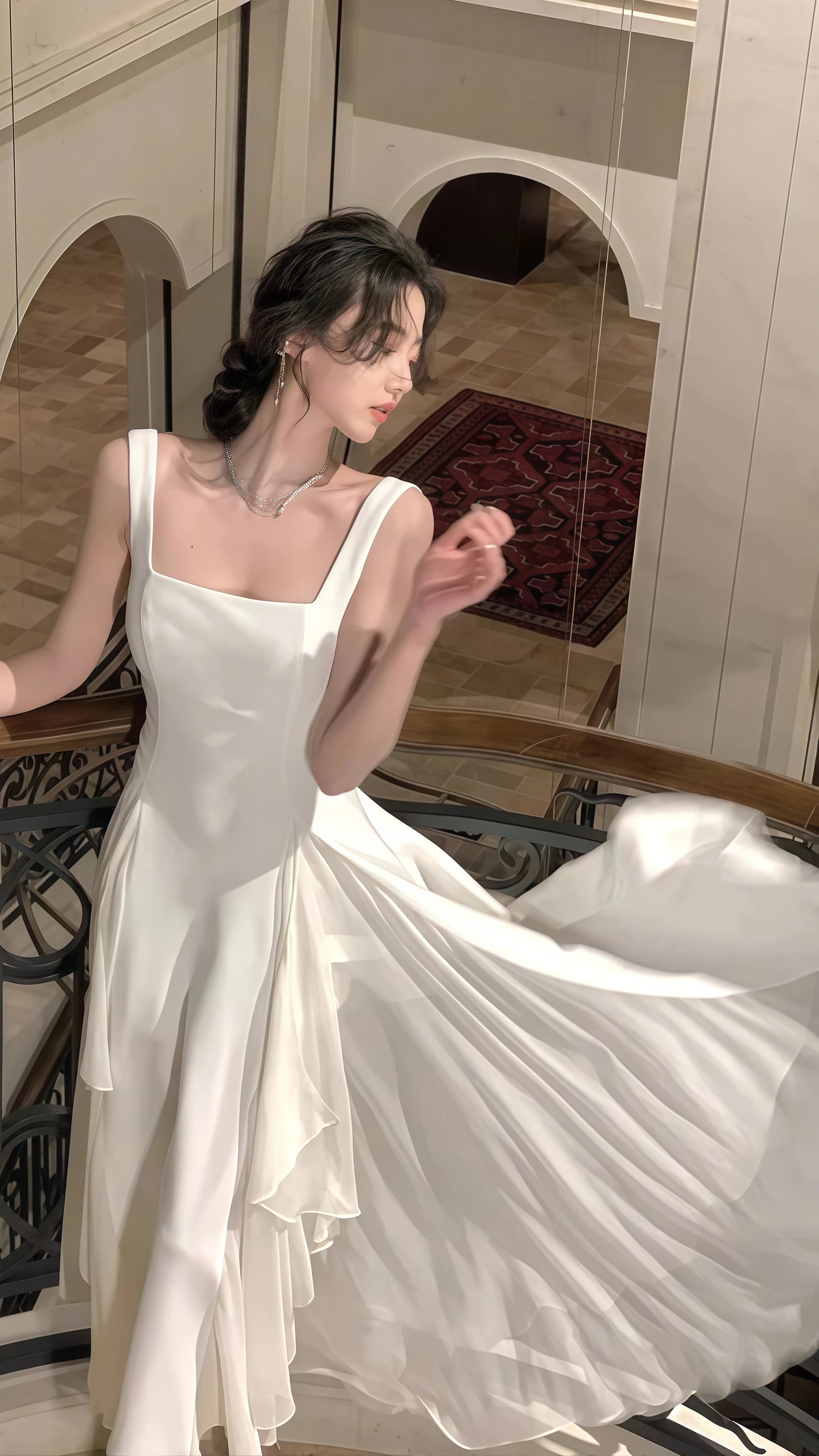 Vintage Ivory Chiffon Prom Dress | Classic Evening Gown Laylatailor Shop Vintage Ivory Chiffon Prom Dress | Classic Evening Gown Laylatailor Shop