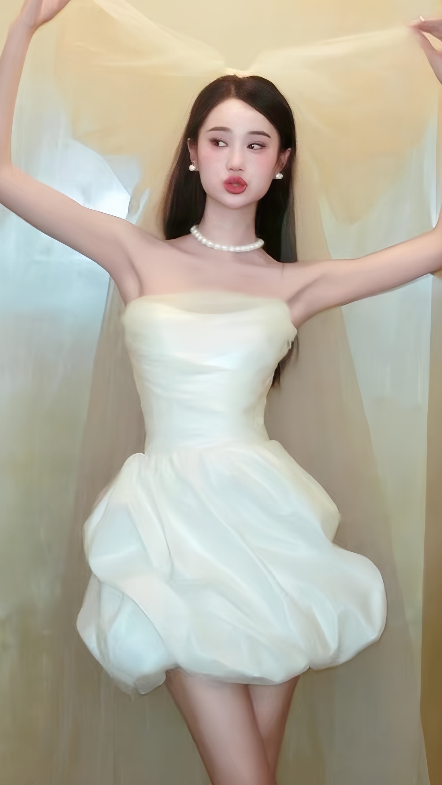 White Short Wedding Dresses Satin Bridal Dress,LTP4236