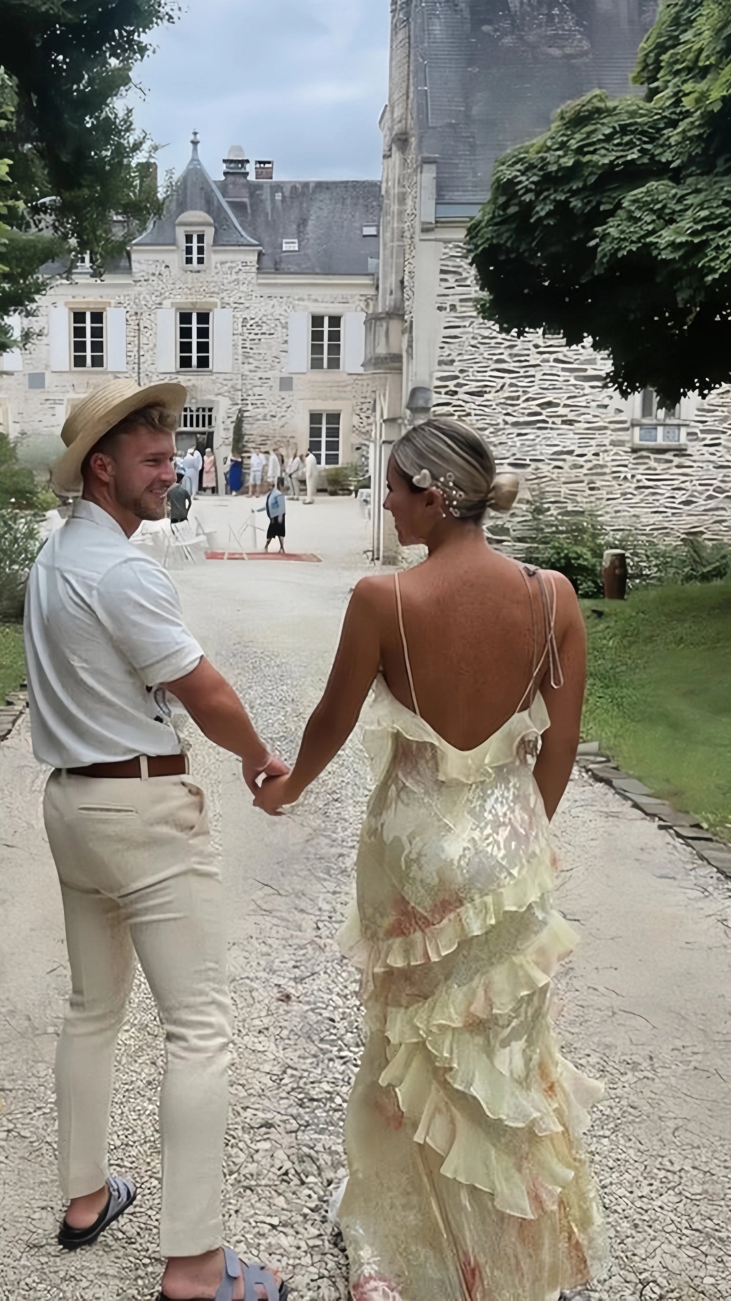 Yellow Floral Slim V-Neck Long Prom Dresses Spaghetti Straps Evening Party Dress,LTP4050