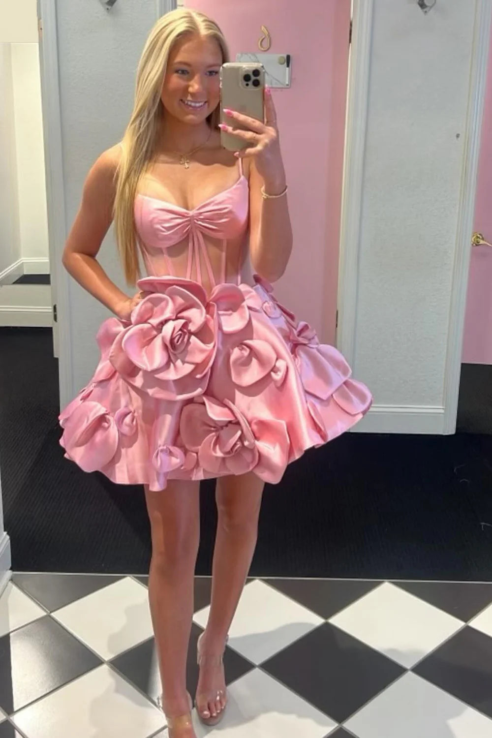 Yellow Homecoming Dress Floral Homecoming Cocktail Dresses