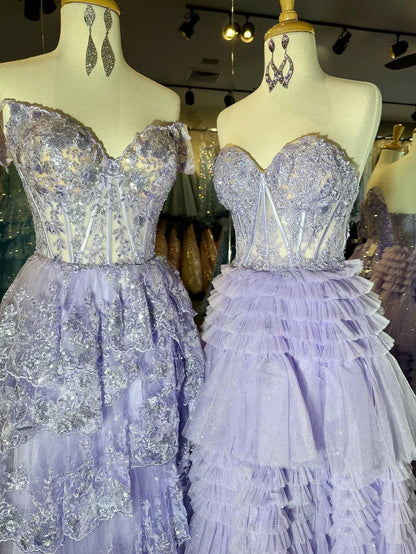 Fairy Prom Dresses, Strapless Prom Dress, Preppy Prom Dress, Queen Ball Gown