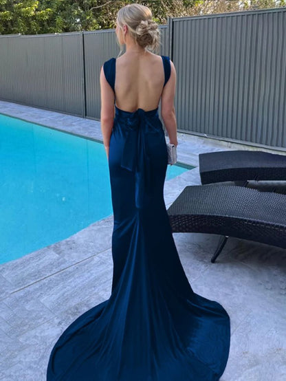 Sexy Purple V-Neck Mermaid Prom Formal Dresses With Open Back,LTP4519