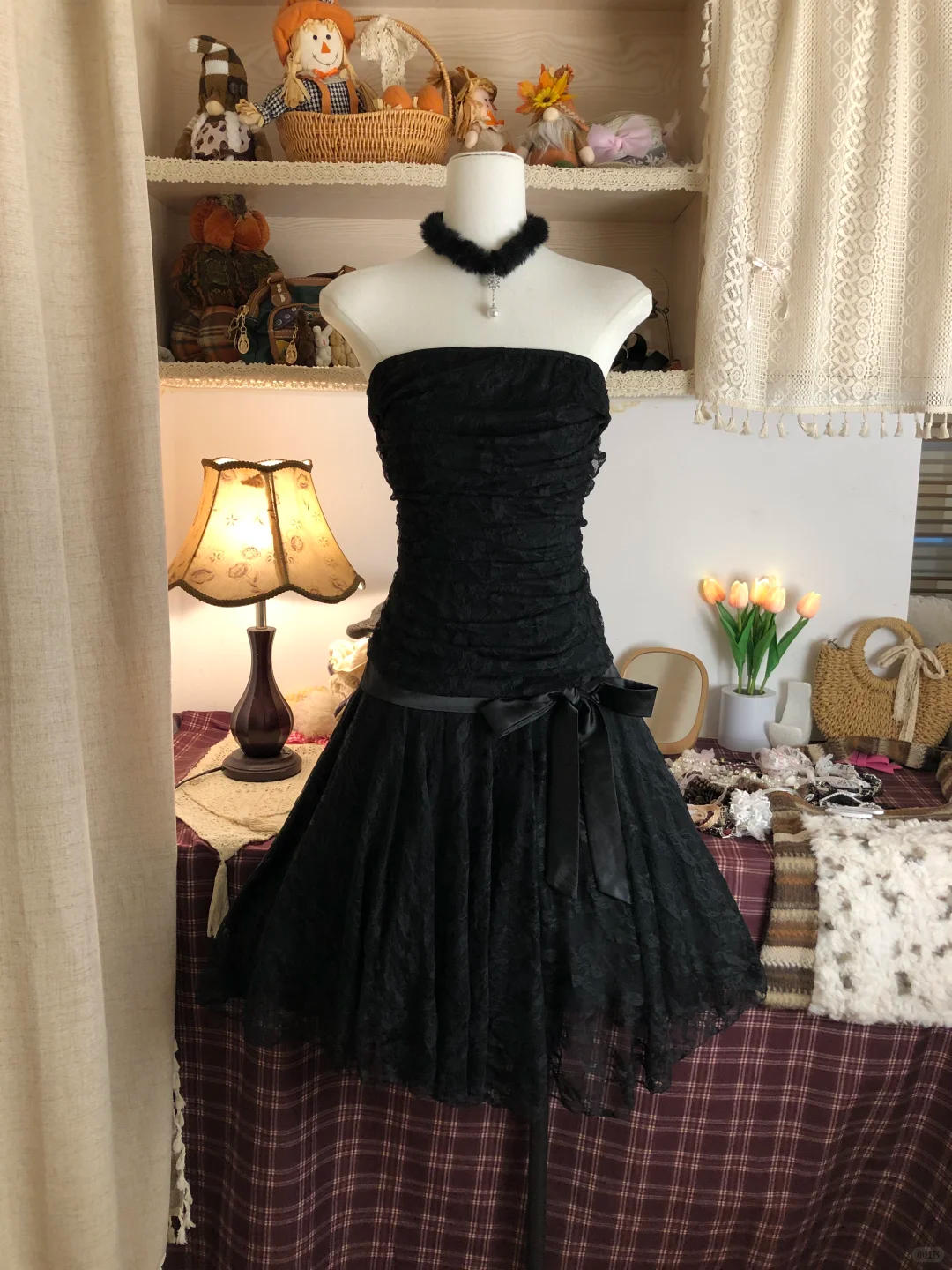 Black Strapless Lace Sexy A Line Short Birthday Outfits Formal Graduation Homecoming Dress