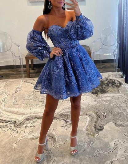 A-Line Sweetheart Homecoming Dress