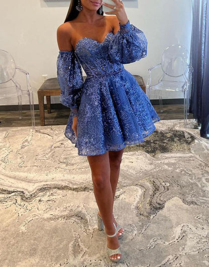 A-Line Sweetheart Homecoming Dress