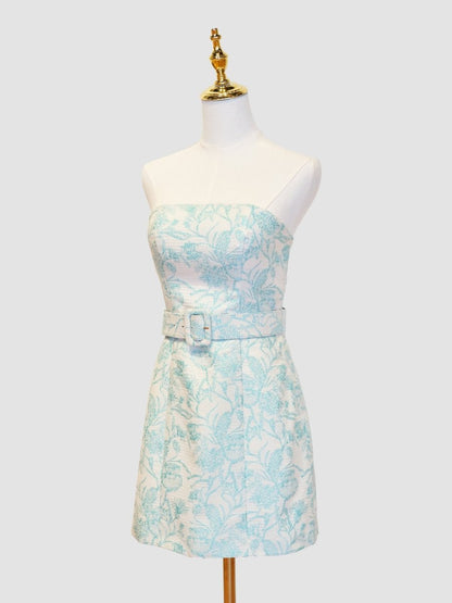 Sheath Strapless Short Homecoming Dress