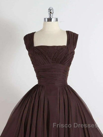 Brown A Line Short Formal Prom Dress Homecoming Dress