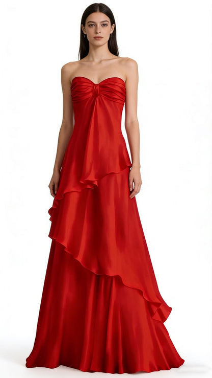 Elegant Sweetheart A-line Ruffle Prom Dresses,LTP4521