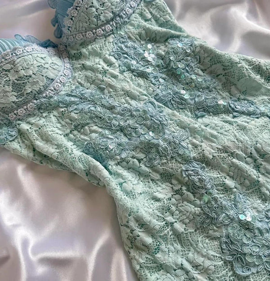 Classy Tiffany Blue Lace Appliques Short Birthday Outfits Homecoming Dress Spaghetti Strap Cocktail Dress