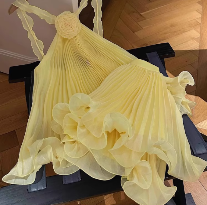 Cute A Line Halter Baby Blue Pleated Chiffon Short Homecoming Dress Birthday Dress