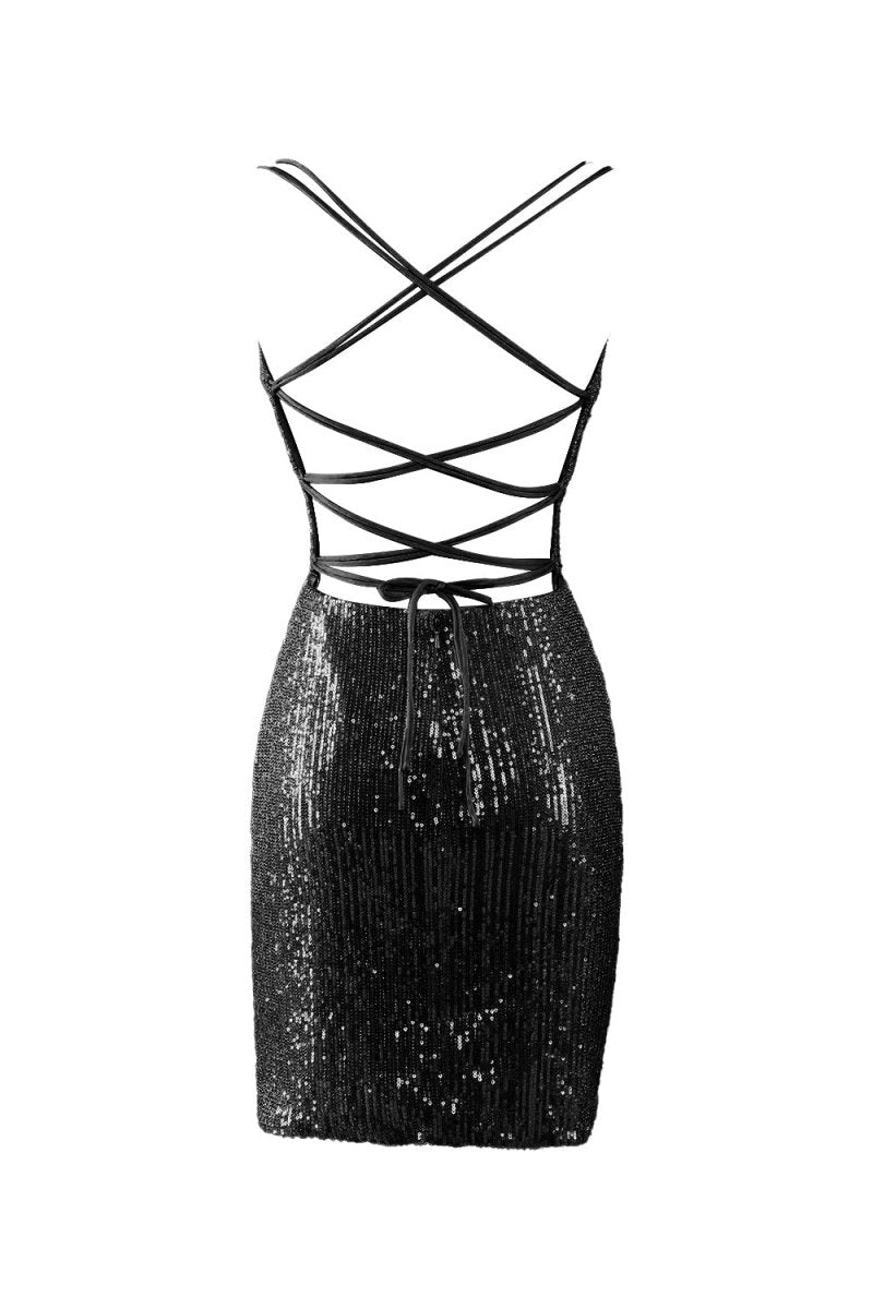 Bodycon V Neck Blue Sequins Mini Party Dresses