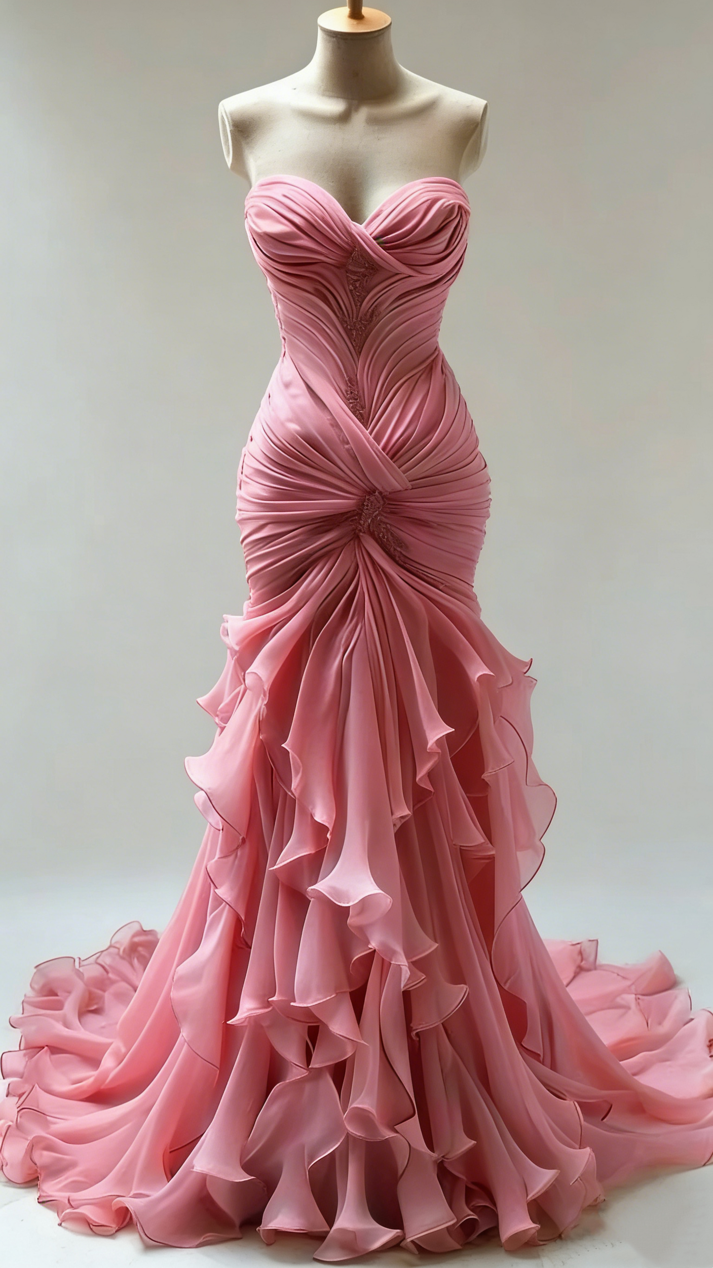Stunning Mermaid Long Ivory Wedding Dresses