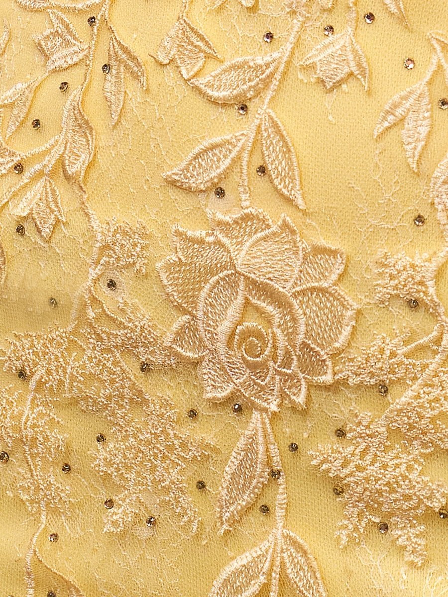 Yellow Tight Short Homecoming Dress with Appliques