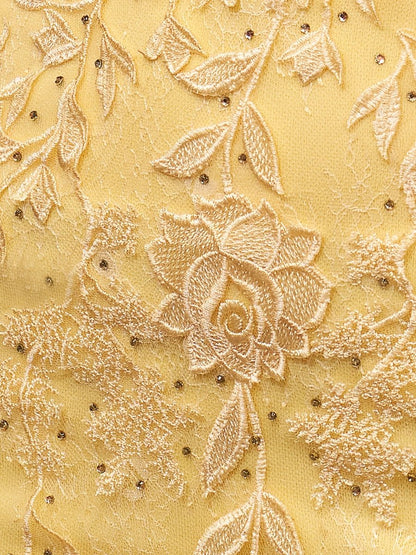 Yellow Tight Short Homecoming Dress with Appliques