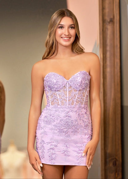 Tight Short Homecoming & Cocktail Dresses with Appliques