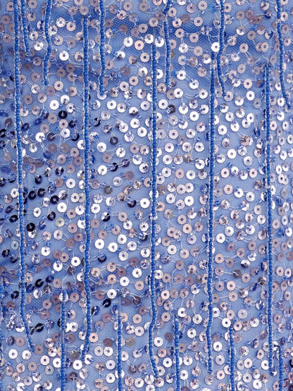 Lavender One Shoulder Sequins Sheath Mini Party Dresses with Sleeve