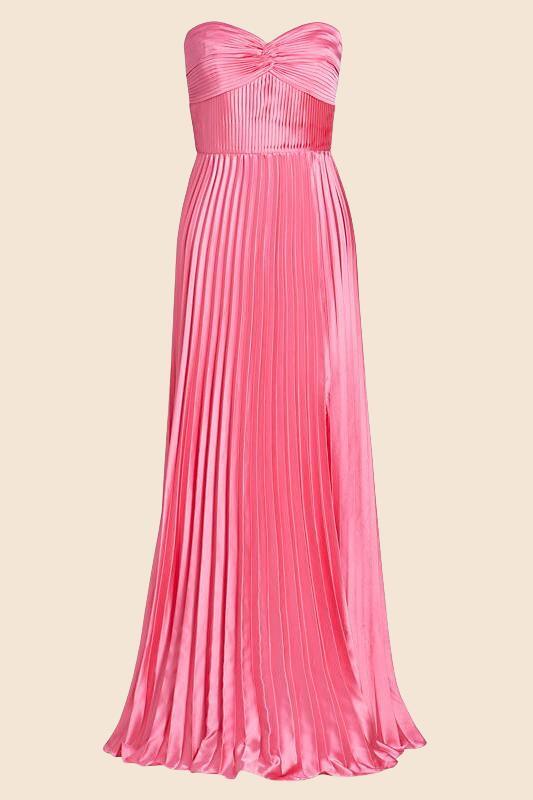 Twist Lavender Pleated A-line Prom Dress
