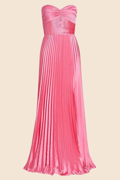 Twist Lavender Pleated A-line Prom Dress