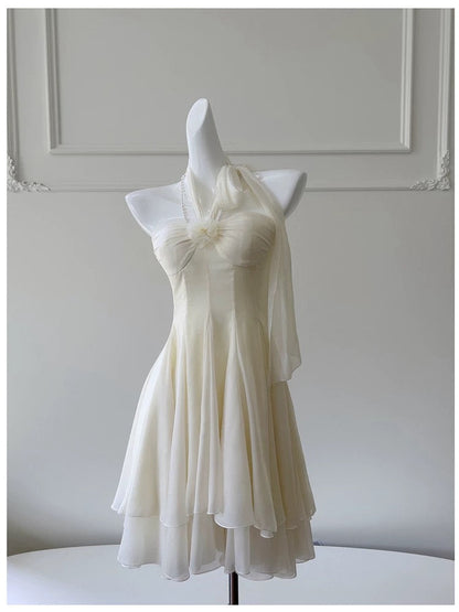 Pretty A Line Halter Chiffon Short 8Th Grade Homecoming Dress Summer Middle School Hoco Dresses Cocktail Dress Birthday Outfits