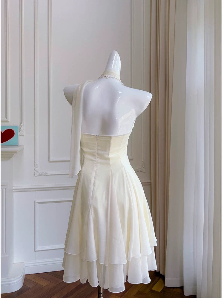 Pretty A Line Halter Chiffon Short 8Th Grade Homecoming Dress Summer Middle School Hoco Dresses Cocktail Dress Birthday Outfits