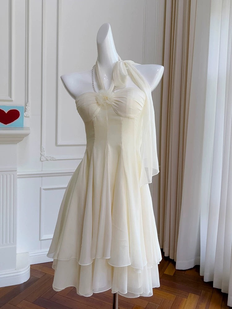 Pretty A Line Halter Chiffon Short 8Th Grade Homecoming Dress Summer Middle School Hoco Dresses Cocktail Dress Birthday Outfits