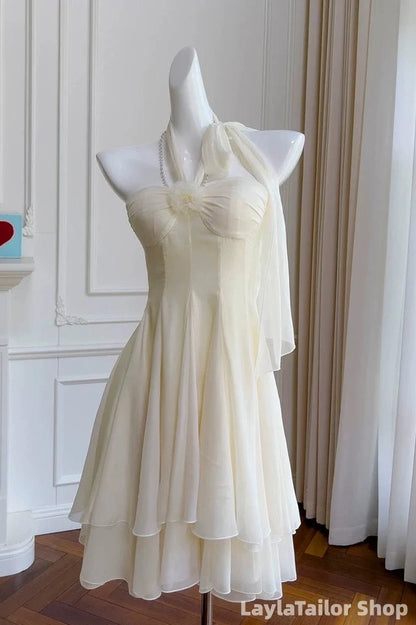 Pretty A Line Halter Chiffon Short 8Th Grade Homecoming Dress Summer Middle School Hoco Dresses Cocktail Dress Birthday Outfits