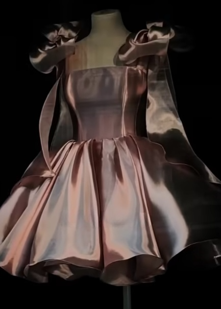 Pretty Ball Gown Spaghetti Straps Pink Satin Short Mini Formal 8Th Grade Homecoming Dress Summer Middle School Hoco Dresses Birthday Outfits