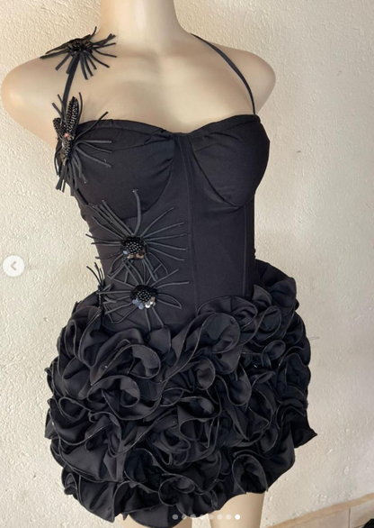 Sexy Sheath Halter Black Sleeveless Mini Short Formal 8Th Grade Homecoming Dresses Summer Middle School Hoco Dress Homecoming Outfits Birthday Outfit