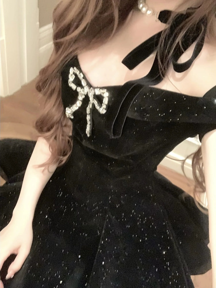 Sexy Ball Gown Off The Shoulder Black Velvet Short Formal 8Th Grade Homecoming Dresses Summer Middle School Hoco Dress 6Th Grade Graduation Outfits