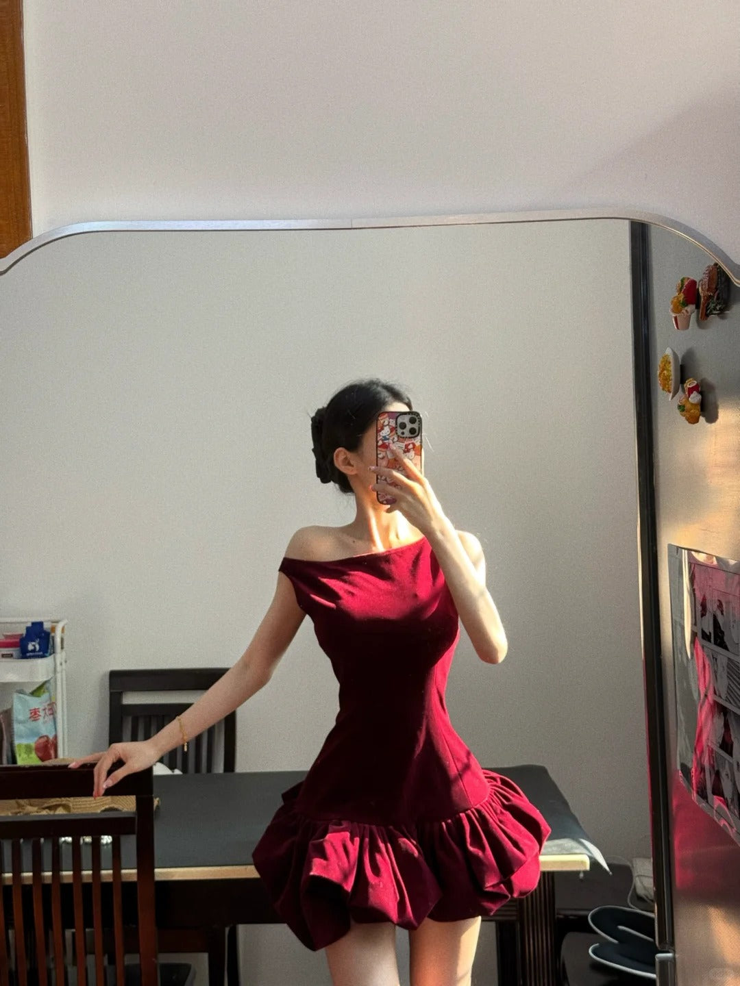 Sexy Red Sleeveless Waisted Flower Bud Skirt 17Th Birthday Homecoming Dress