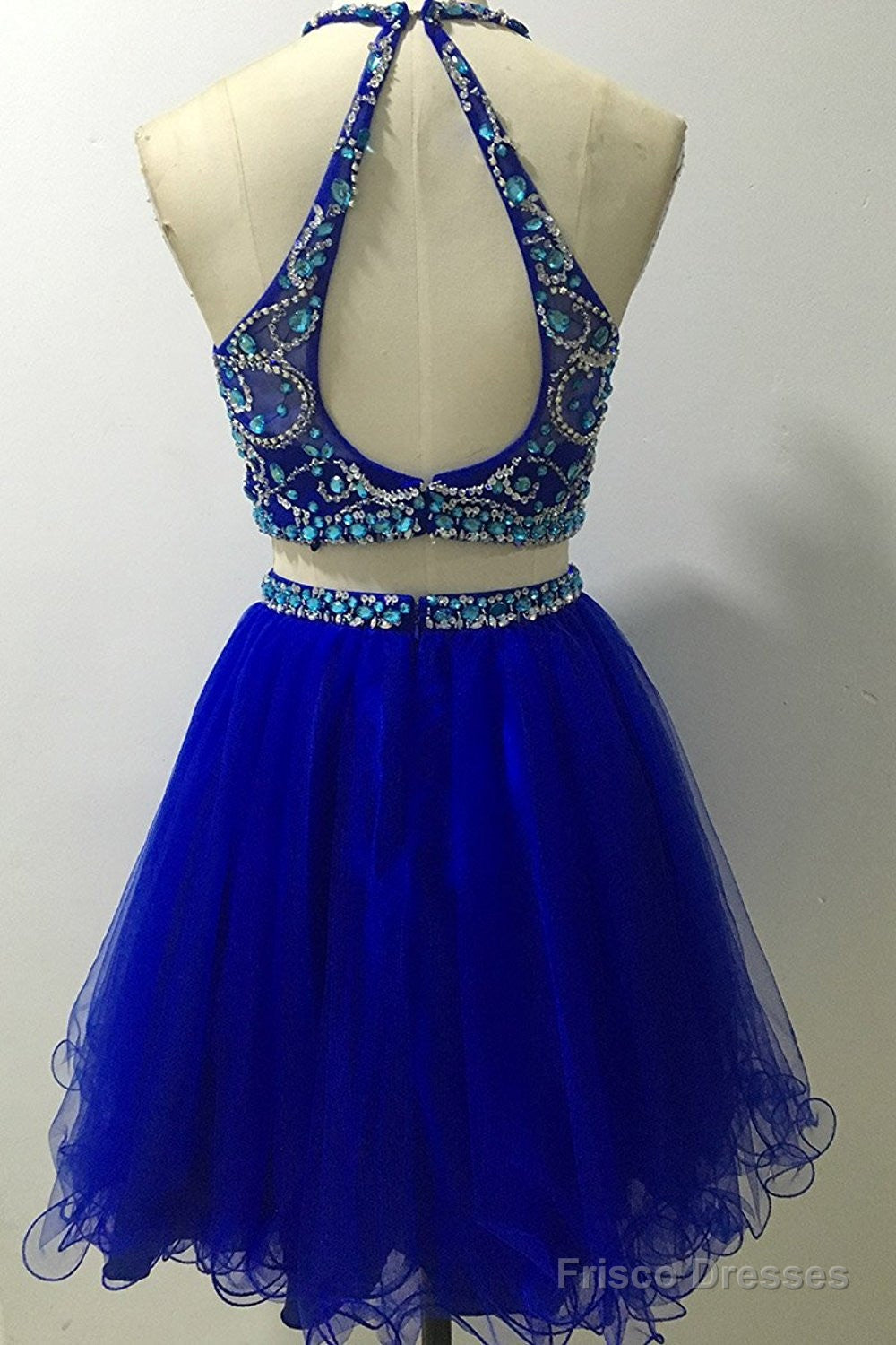 Short Tulle Beading Homecoming Dress