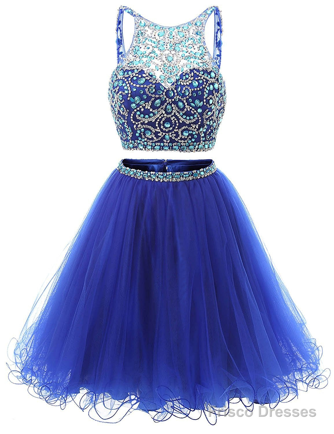Short Tulle Beading Homecoming Dress