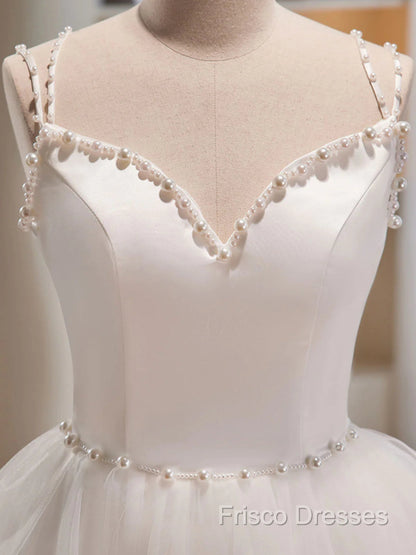 Short White Tulle Formal Prom Dress, Short White Tulle Homecoming Graduation Dress