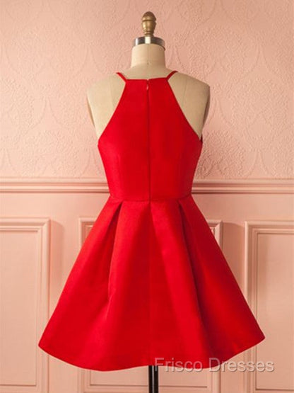 Simple Red Short Formal Prom Dress, Short Red Homecoming Dress, Red Short Mini Formal Dress