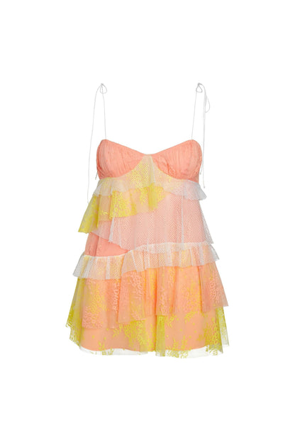 Spaghetti Straps Chiffon Lace Homecoming Dresses Mini Prom Dress,