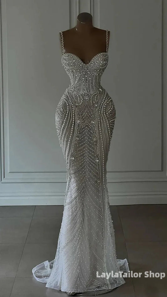 Luxury Sequin Beaded Wedding Dress Long Bridal Gown Wedding Dresses,LTP3680