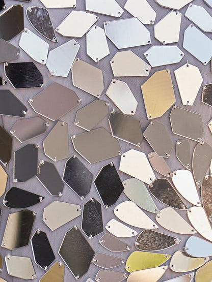Sparkly Silver Square Neck Mirror Sequin Tight Mini Party Dresses