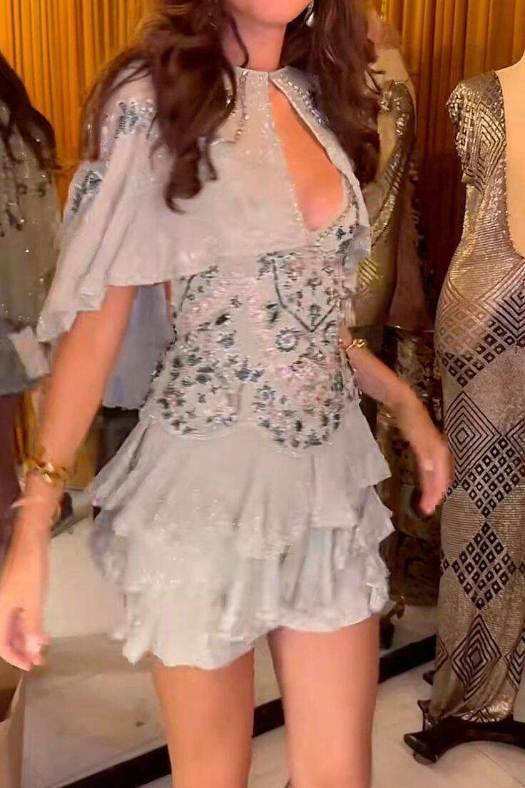 Vintage A Line Spaghetti Straps Mint Green Chiffon Sequin Beaded Formal Grade Homecoming Dress Cocktail Dress