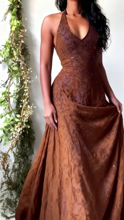 Vintage Mermaid Purple Lace Halter Prom Dresses Long Evening Party Dress Prom Gowns,LTP4461