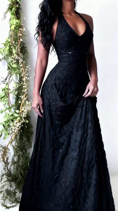 Vintage Mermaid Purple Lace Halter Prom Dresses Long Evening Party Dress Prom Gowns,LTP4461