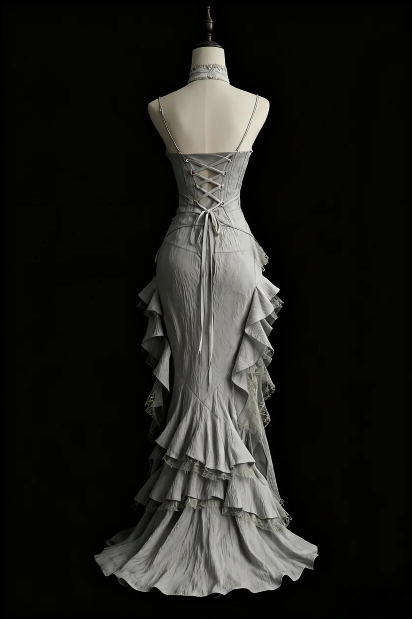 White Retro Fashion Elegant Long/Short Lace Homecoming Dress Prom Dress Evening Gown